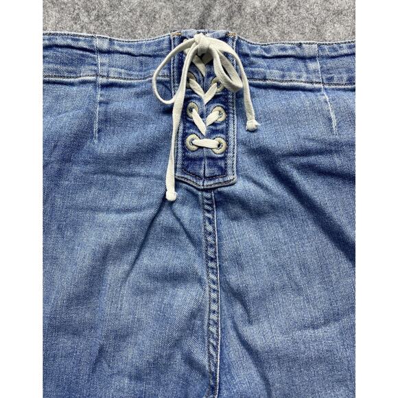 Mother Jeans Womens 27 Blue The Laced Hustler Ankle One Smart Cookie Raw Hem - Picture 15 of 16